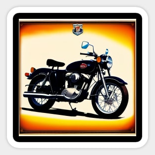 Classic Cruiser Motorcycle Poster Sticker